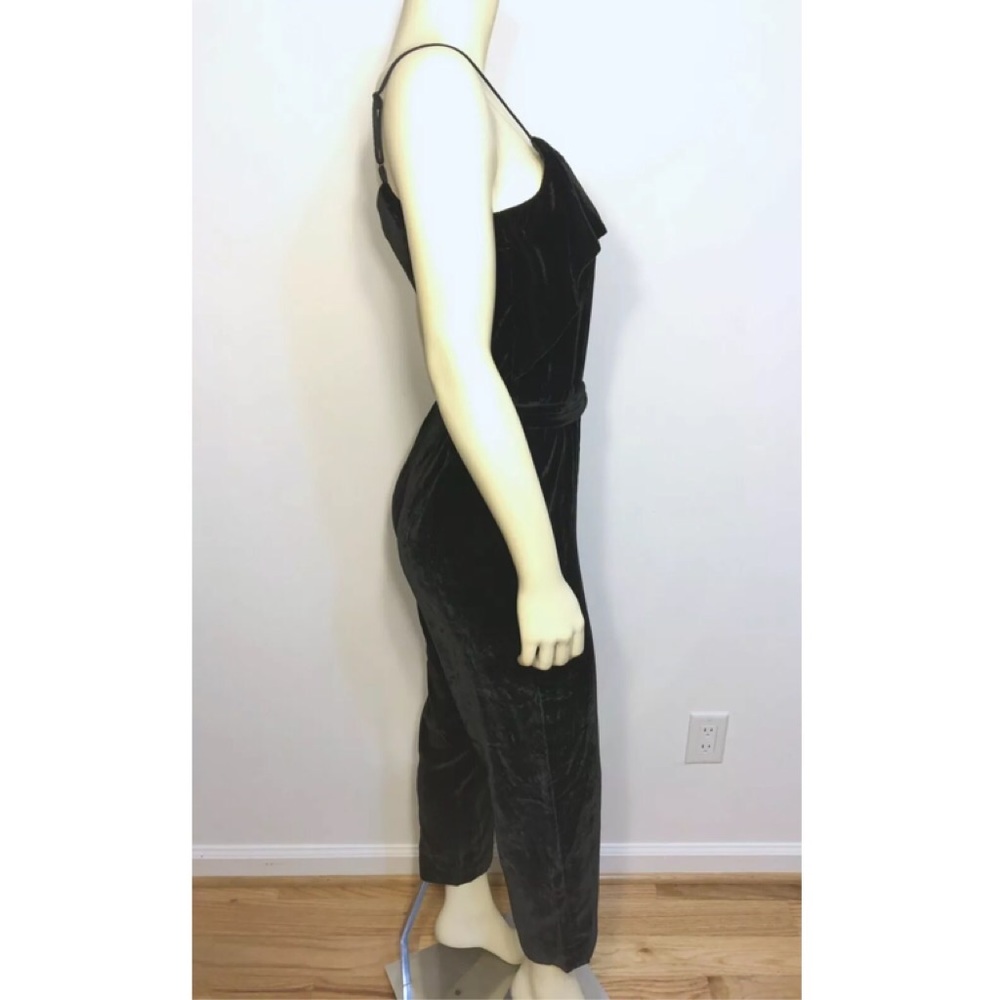 Banana Republic Black Velvet Cropped Jumpsuit - Picture 4 of 8